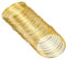 PATIKIL 100 Loops Memory Wire, 1pcs 0.8mm 20 Gauge Jewelry Wire Craft Wire Memory Steel Wire for Jewelry Making Bracelets Beading DIY Crafts, Golden