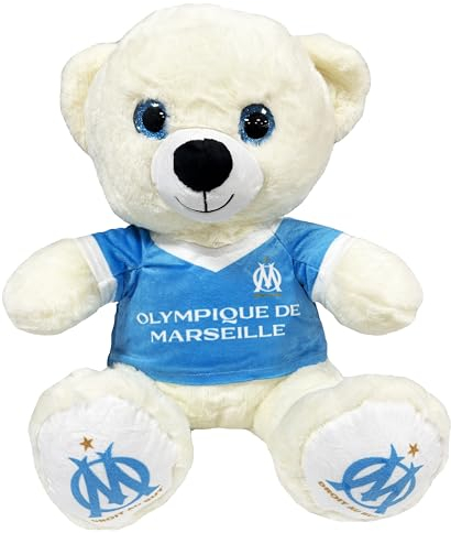 OLYMPIQUE DE MARSEILLE Peluche Ours Om - 35 cm - Collection Officielle