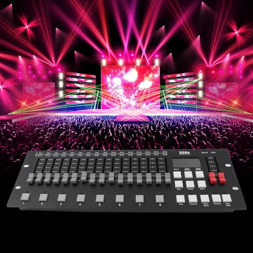 DMX512 Controller Konsole Lichteffekt, Flexible Programmierung,256 Kanäle DMX-Lichtsteuerpult Steuerung,für DJ Disco Bar Party Dimmer Bühnenlicht