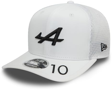 New Era Apline F1 Offizielles Merchandise 9FIFTY Baseball Cap Mütze Erwachsene Verstellbar Weiß Team Kit Driver Edition Pierre Gasly, weiß, M/L