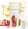 KIDENEI Portable Blenders with Straw and Cleaning Brush, 340ML Personal Size Blender for Shakes and Smoothies with 10 Ultra Sharp Blades, USB Rechargeable Mini Blenders for Sports Travel Outdoors