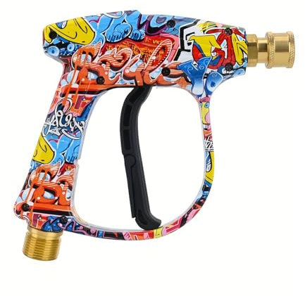 Bear Force High Pressure Washer Gun 3000 PSI Max, Power Washer Short Gun with 1/4 Inch Quick Connector, M22-14, Compatible for Some of Greenworks for Karcher Ryobi Homelite Pressure Washer
