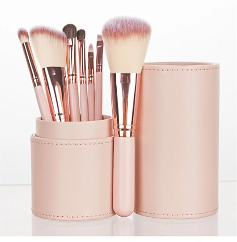 Ensemble de pinceaux de maquillage professionnels haut de gamme, avec seau, Blush, poudre, fard à paupières, fond de teint, outil de maquillage de beauté (Color : Brush with bucket)