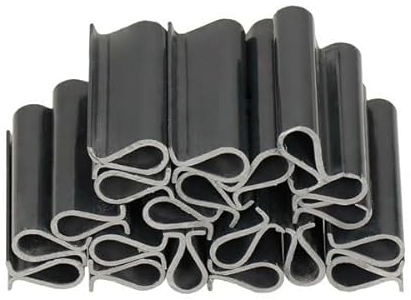 MEDAS PRO - Zaunbandclips 20 Stück pro Packung 4,75cm - UV-Beständige Befestigungsclips - Sichtschutzstreifen Zaun mit Zaunbandklemmen - Aus PVC gefertig - Zaunbandklemmen, Clips - Anthrazit