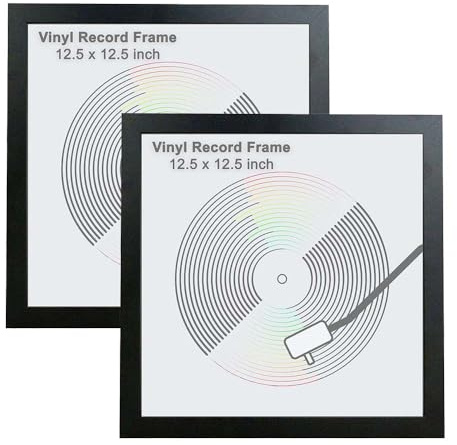 Vinyl Frame Wall Album Art Display Frame for LP 12 Record Cover Sleeve Black (2)
