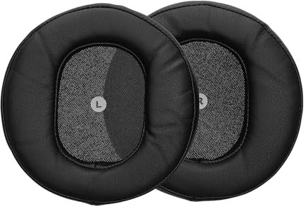 kwmobile 2X Ohrpolster kompatibel mit Audeze Maxwell Wireless Polster - Kopfhörer Polster aus Kunstleder für Over Ear Headphones