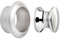 SOTECH Push-Lock Druckknopf Ø 23 mm Edelstahloptik inkl. Rosette für 16 mm Türstärke, Druck-Knopf passend für Drehstangen-Schloss, Aufbauschloss