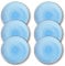 TootieWare Dinner Plates, 10.5 Inch Ceramic Plates set of 6, Microwave, Oven and Dishwasher Safe Plates Set Thanksgiving Christmas Gifts for Women Me, Blue