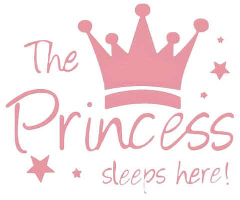 STOBAZA Kronen Wandtattoo 17.32X15.35 Zoll Abnehmbar Selbstklebend Diy Prinzessin Wandaufkleber Für Mädchenzimmer Schlafzimmer Dekoration