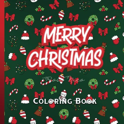 Merry Christmas: Coloring Book: Coloring page with Gnome and Santa Claus