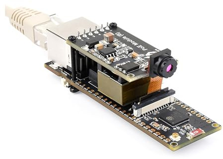 ESP32-S3 ETH Development Board, 10/100Mbps RJ45 Ethernet Port, 240MHz Dual Core Processor, Onboard Type-C Port & TF Card Slot, WiFi & BLE & Ethernet Communication, with POE Module + OV2640 Camera