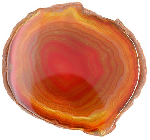1 Stück 80–100 mm Achat Kristall Scheibe Untersetzer Home Ornament Rot