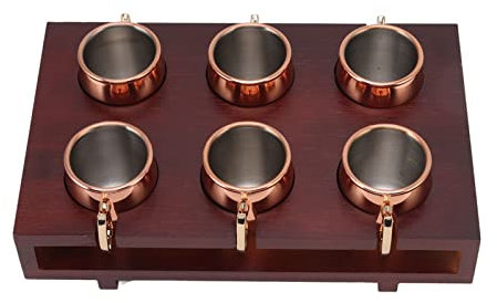 F&Y Moscow Mule Mugs Set of 4 – 2oz Copper Cups with Shelf – Sturdy Finish Easy Maintenance Cocktail Mini Mugs