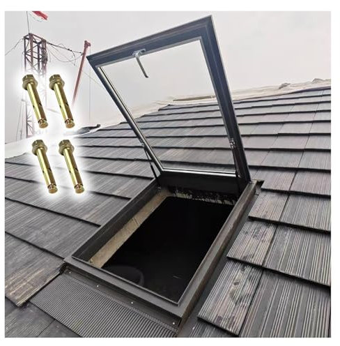 Ventana Ventanas correderas Ventana De Techo De Salida Grande, Ventana De Techo Y Claraboya Con Puerta Para Luz Natural En Sótano, Ventana De Pozo De Luz Para Techo Plano Inclinado(80x70cm/31.5x27.6in