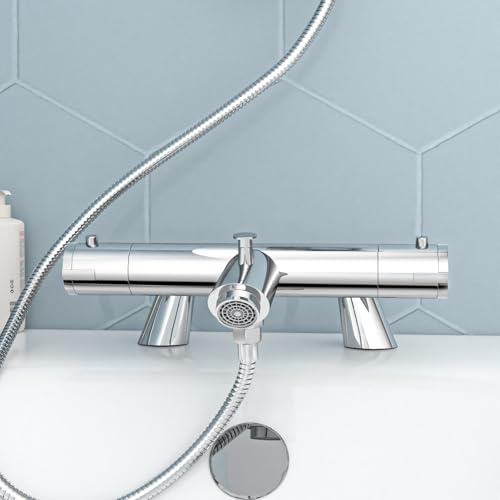 Nes Home Chrome Exposed Bath Shower Mixer Tap Kit Set