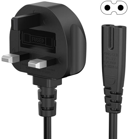 Printer Power Cable 1.8M for HP Envy/OfficeJet, Canon Pixma/Maxify,Epson, Brother,Dymo Label Writer Printer,2 Prong Figure 8 Power Cord for Sony PlayStation 2/3/4,Xbox One X,Xbox 1s (1.8m)