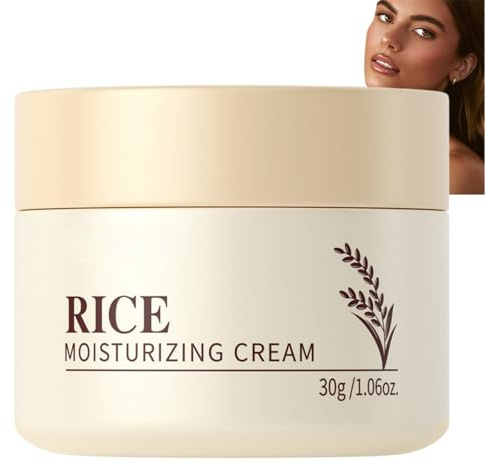 Rice Gesichtscreme,Rices Feuchtigkeitscreme für Verbesserung Des Hauttons,Rice Toner,Anti Falten Creme aus Reis,Nährt Tief,Beruhigende Serum,Skincare Face Cream,für Alle Hauttypen,Hautberuhigend