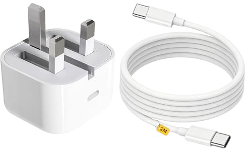 iPhone 17 16 15 Charger Fast Charge,20W Apple Fold USB-C Power Adapter Plug and Cable for i Phone 17 Pro/17 Air/17 Pro Max/16e/16 Pro Max/16 Plus/15 Pro Max Plus,2M Long Charging lead with Head