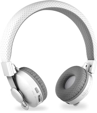 Untangled Pro Kids Bluetooth Headphones, White, Safe and Durable, On-Ear