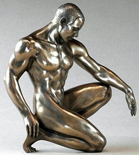 Body Talk Skulptur Mann kniend - Polyresin, #75079