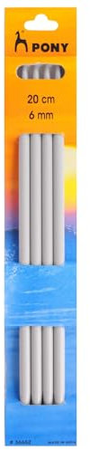 Pony Double Ended Knitting Pins - 20Cm x 6.00mm, Set of 4