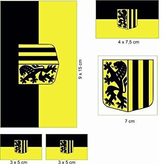 U24 Aufkleberbogen Dresden Aufkleber Set Flagge Fahne