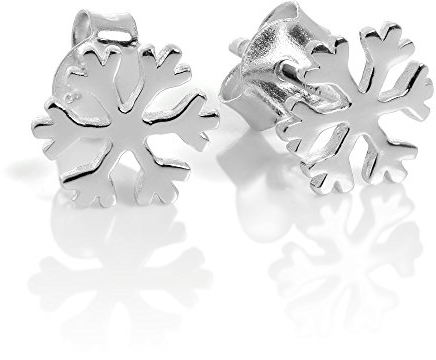 Sterling-Silber Schneeflocke Ohrstecker | Sterling Silver Snowflake Stud Earrings