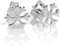 Sterling-Silber Schneeflocke Ohrstecker | Sterling Silver Snowflake Stud Earrings