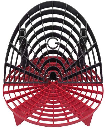 Grit Guard Bucket Insert (Red) with Washboard Bucket Insert (Black) - Separate Dirt from Your Sponge While Washing Your Car by