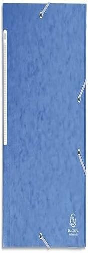 EXACOMPTA Chemise 3 rabats + elastique A4 cap 35 mm carte Bleu
