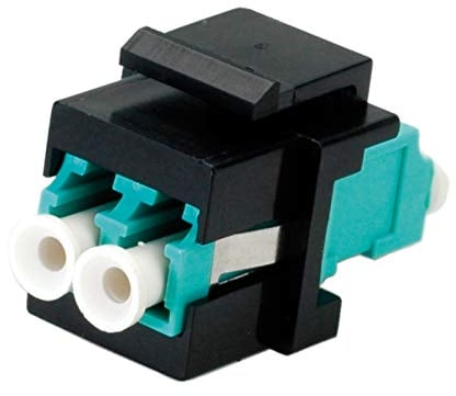 ROLINE Keystone LWL-Adapter LC/LC Duplex, Multimode, OM3 Schwarz