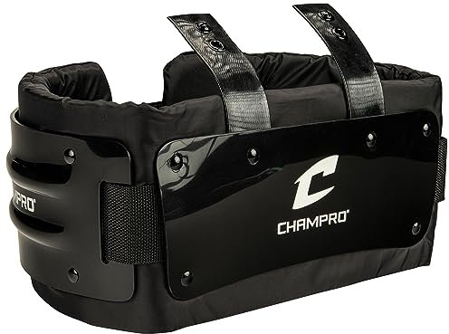 Champro Rippenschutz für Erwachsene, groß, für Spieler mit ca. 72,6 kg, Schwarz