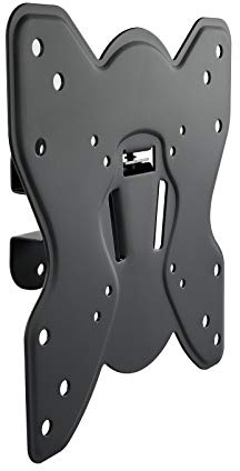 TooQ LP1942TN-B - Soporte inclinable y Giratorio de Pared para Monitor/TV/LED/LCD de 23 a 42, hasta 25kg de Peso, Distancia a la Pared 75mm, inclinación hasta -12º,