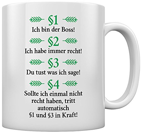 Besserwisser - Ich bin der Boss Geschenktasse Kaffeetasse Tee Tasse Becher 11 Oz. Weiß