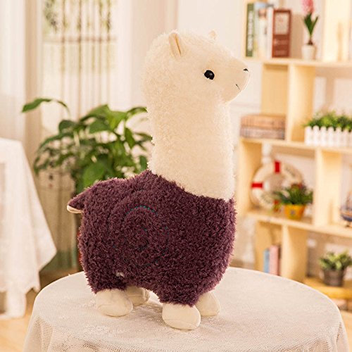 Zinsale Carina Alpaca Peluche Doll Cuscino peluche delle pecore Animali di peluche (Viola, 28cm)