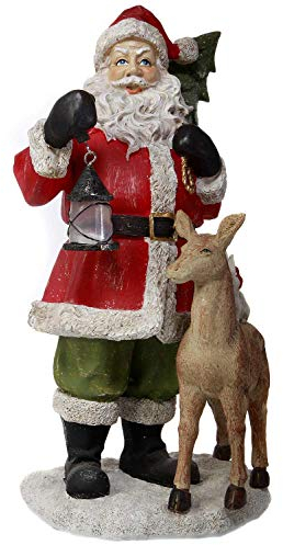 Hamburger Weihnachtskontor - Christbaumschmuck - Weihnachtsmann mit REH und Laterne