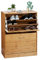 Relaxdays Schuhschrank aus Bambus, 2 Fächer, Schuhkipper für max. 18 Paar Schuhe, Flurschrank, HBT: 80x60x29,5 cm, Natur