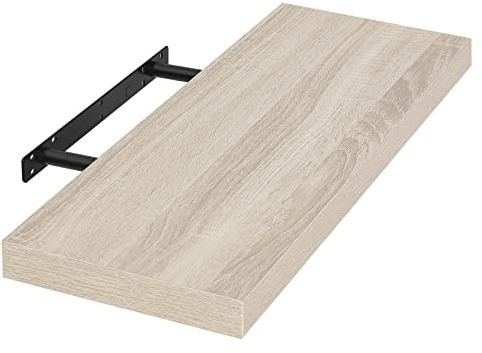 EUGAD Wandregal Wandboard Buchregal Hängeregal DVD CD Regal Holz Board 50cm Sonoma Eiche 0091QJ
