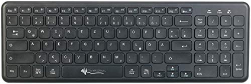 GeneralKeys Kabellose Tastatur: Multi-Device-Funktastatur mit Bluetooth & Scissor-Tasten, QWERTZ (Tastatur Multi Device, Bluetooth, iPad, Umschalter)