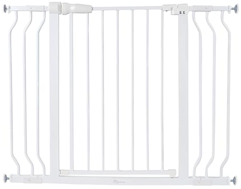 BalanceFrom Easy Walk-Thru Baby and Pet Safety Gate with Hold-Open and Auto-Close – Adjustable Steel Barrier for Stairs, Doorways, and Hallways, No Drilling Installation