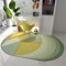 Yurun Teppich kurzflor, Allergikergeeignet Flauschiger, mit 8 doppelseitige Anti-Curling Rug Gripper für Wohnzimmer Preishammer - (Grün 110 x 150cm)