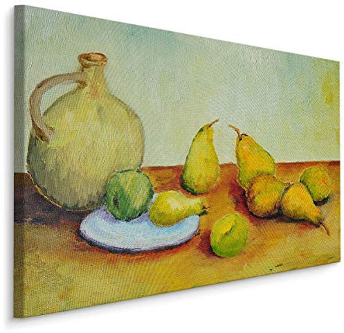 Muralo Leinwandbilder 90x60 Essen Obst Birnen Leinwand Wandbild Kunstdruck Frisch Saftig Natur Stillleben Schlafzimmer Wohnzimmer Wanddekoration Design XXL 723 Br. 90 cm x Hö. 60 cm