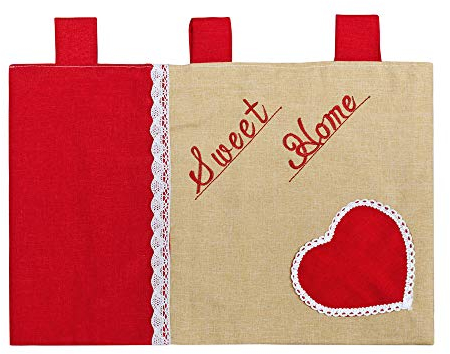 Copriforno Cucina Universale Morbido Ricamato Proteggi Forno Moderno mod.COPRIFORNO CUORE ROSSO