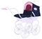 Knorrtoys 63601 - Puppenwagen Classic pram - Navy Blue/Rose/Princess