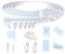 HWHP Zone - Bendable Ceiling Curtain Track Rail Rod, Flexible Curtain Tracks set for Room Divider Flat Curved Bay Window Camper Van RV, Offer Ceiling & Wall Mount Brackets (3m Kit)