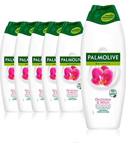 Palmolive Cremebad Naturals Orchidee & Milch 6x650ml - Schaumbad für ein sanftes Hautgefühl