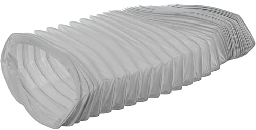 220x55mm / 1m PVC Flexible Ducting - Ventilation Rectangular Duct Hose for Tumble Dryer, Cooker Hood, Extractor Fan, Air Conditioner