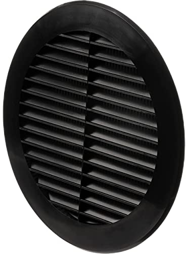 Ø 150mm Schwarz Rund Kunststoff Lüftungsgitter - Abluft Zuluft Gitter