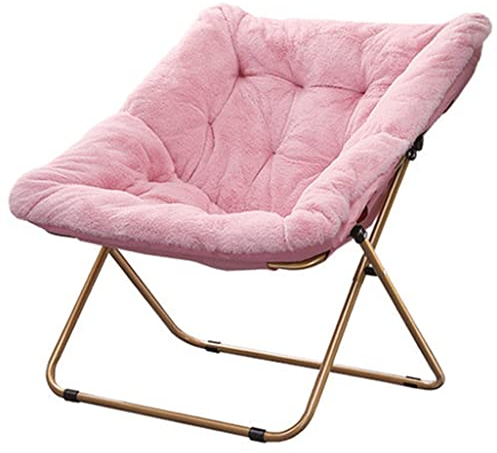 Klappstuhl Gepolstert, Zimmerstuhl Für Schlafzimmer, Großer Quadratischer Gemütlicher Stuhl Mit Zusammenklappbarem Metallrahmen Einzelner Freizeitsessel Faltbarer Ohrensessel Für Wohnzimmer Büro