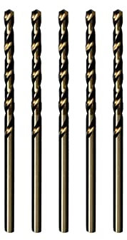 STROTON 5% Cobalt Drill Bits Set for Stainless Steel and Hard Metal (1/16 x 5PCS)